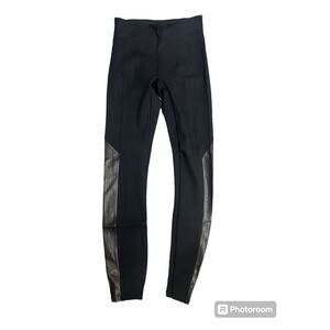 Spanx By Sara Blakely Black Perforated Panel Leggings